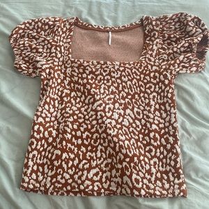Free people animal print blouse